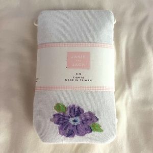 NWT Janie and Jack Spring Celebration tights Sz 4 5